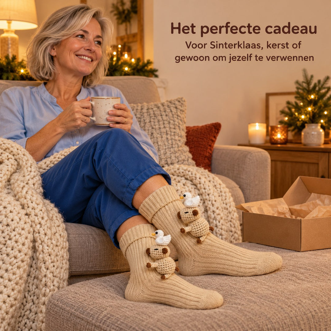 Tess | Knuffelsokken Capibara met Eendje – Het perfecte cadeau
