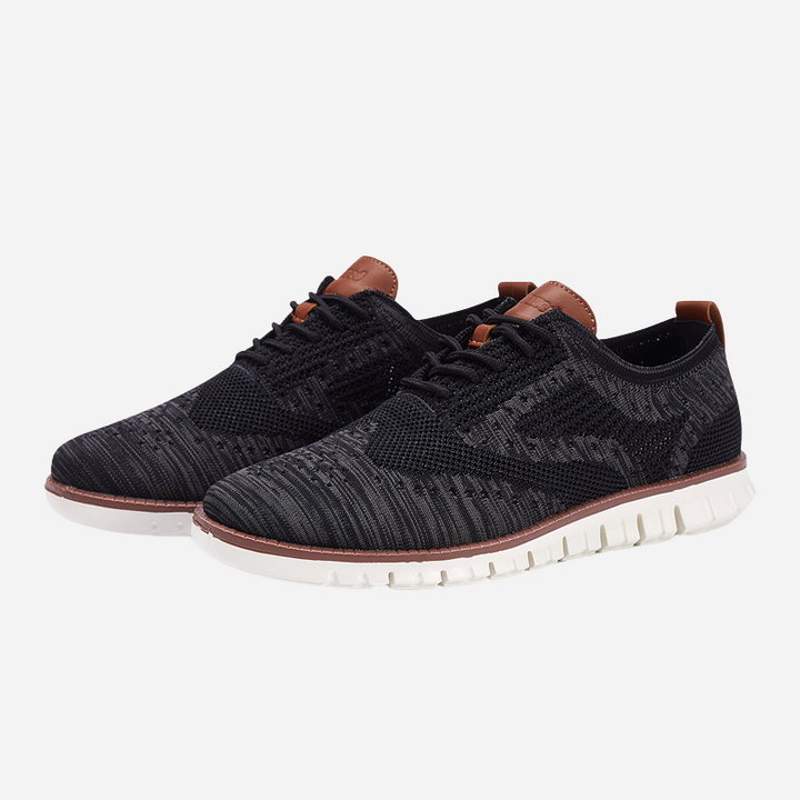 Twan | Zwarte gebreide sneakers